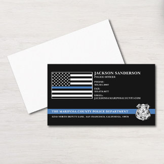 Carte De Visite Police Officer Law Enforcement Custom Logo