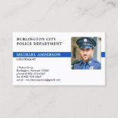Carte De Visite Police Officier Cop Photo Police (Devant)