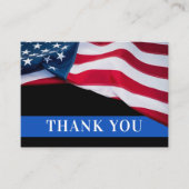 Carte De Visite Police Officier USA Drapeau Merci de l'application (Devant)