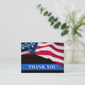 Carte De Visite Police Officier USA Drapeau Merci de l'application (Debout devant)