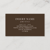 Carte De Visite Police Openface Monogramme Retro Bister (Dos)