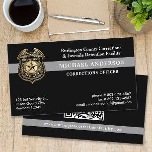Carte De Visite Police pénitentiaire Code QR