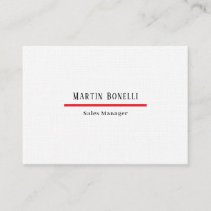 Carte De Visite Police Serif Classique Simple Professionnel Lin