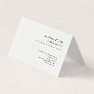 Carte De Visite Police Serif Plain Simple Professionnel Minimalist