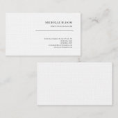 Carte De Visite Police Serif Plain Simple Professionnel Minimalist (Devant / Derrière)
