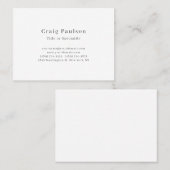 Carte De Visite Police Serif Simple Professionnel Papier Mat simpl (Devant / Derrière)