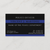 Carte De Visite Police Service de police de la Ligne bleue mince (Devant)