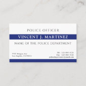 Carte De Visite Police Service de police de la Ligne bleue mince (Devant)