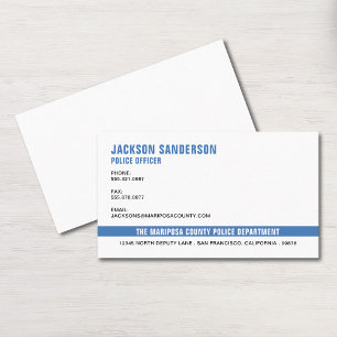 Carte De Visite Police Service des employés