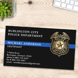 Carte De Visite Police Service Personnalisé Emblème L'Application