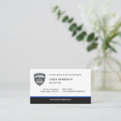 Carte de visite Police Thin Blue Line Logo (Debout devant)