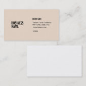 Carte De Visite Polices condensées par amande (Devant / Derrière)