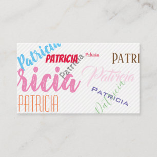 Carte De Visite Polices et couleurs mixtes