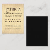 Carte De Visite Polices mixtes / Texture sépia (Devant / Derrière)