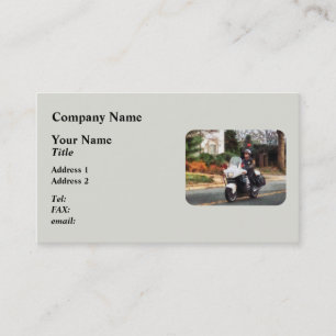 Carte De Visite Policier à moto en patrouille