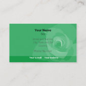 Carte De Visite Polite Transparent Art moderne Rose blanche (Dos)