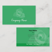 Carte De Visite Polite Transparent Art moderne Rose blanche (Devant / Derrière)