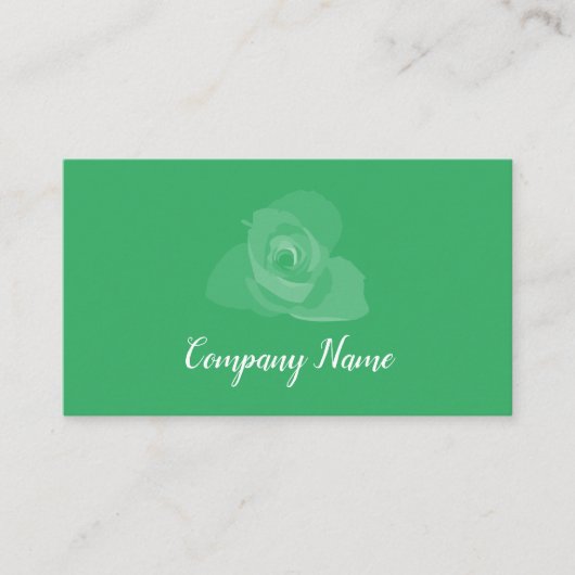 Carte De Visite Polite Transparent Art moderne Rose blanche (Devant)