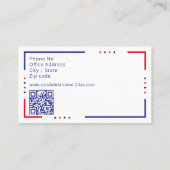 Carte De Visite Political Candidate Election Campaign Personalized (Dos)