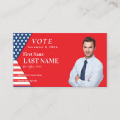 Carte De Visite Political Custom Election Campaign Red Candidate (Devant)