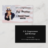 Carte De Visite Politicien (Devant / Derrière)