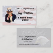 Carte De Visite Politicien (Devant / Derrière)