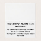 Carte De Visite Politique d'annulation (Extérieur déplié)