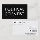 Carte De Visite politologue (Devant / Derrière)