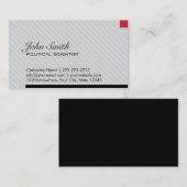 Carte De Visite Politologue Red Pixel Professional (Devant / Derrière)