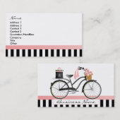 Carte De Visite Polka Dot Bike avec cadeau 2 (Devant / Derrière)
