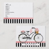 Carte De Visite Polka Dot Bike-newstripe (Devant / Derrière)