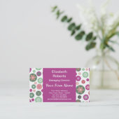 Carte De Visite Polka Dot Flèches de neige Rétro Noël (Debout devant)