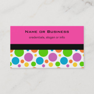 Carte De Visite Polka Dot Motif tendance