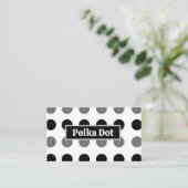 Carte De Visite Polka noir gris (Debout devant)