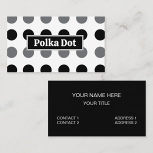 Carte De Visite Polka noir gris