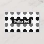 Carte De Visite Polka noir gris (Devant)