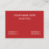 Carte De Visite Polka Point Rouge Jaune Polka Point (Dos)