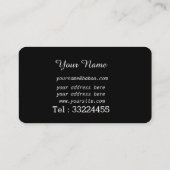 Carte De Visite polka rétro noir et blanc (Dos)