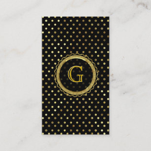 Carte De Visite PolkaDot en or Motif sans couture