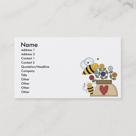 Carte De Visite pollinisation heureuse (Devant)