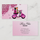 Carte De Visite Polonais de parties scintillantes de fille de (Devant / Derrière)