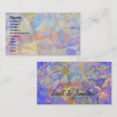 Carte De Visite Polygone Abstrait 36 (Devant / Derrière)