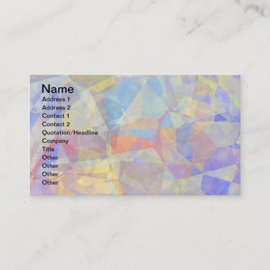 Carte De Visite Polygone Abstrait 36 (Devant)