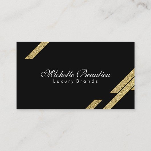 Carte De Visite Polygones Luster Or 3 (Devant)
