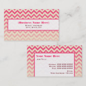 Carte de visite polyvalent de zigzag rose d'Ombre (Devant / Derrière)
