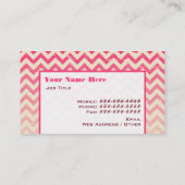 Carte de visite polyvalent de zigzag rose d'Ombre (Dos)