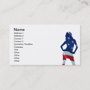 Carte De Visite Pom-pom girl américain sur n'importe quelle couleu
