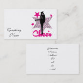 Carte De Visite Pom-pom girl rose (Devant / Derrière)