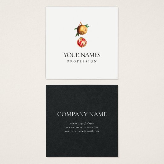 CARTE DE VISITE : POMEGRANATE (Devant & derrière)