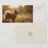 Carte De Visite Pomeranian Dog (Devant / Derrière)